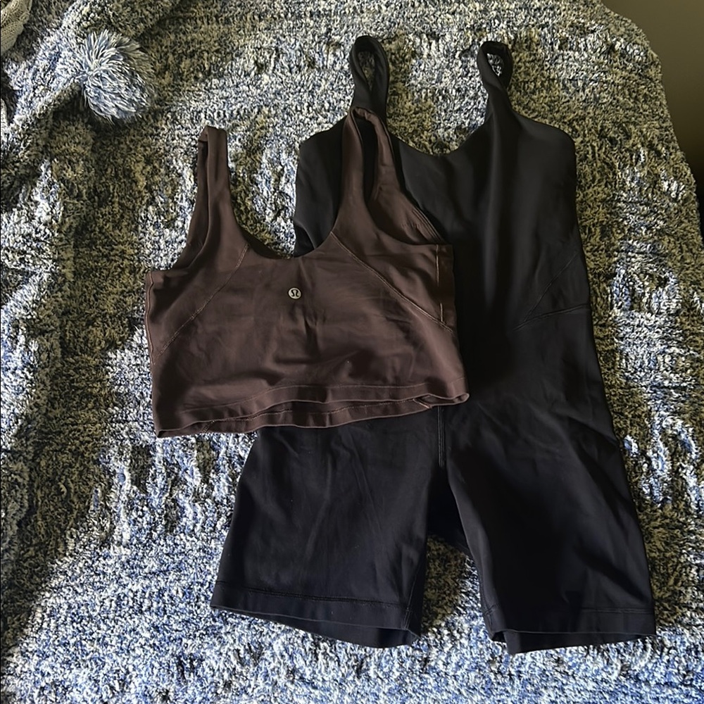 Black and Brown Activewear Set